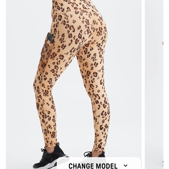 FABLETICS Desert 🌵 Leopard 🐆 Print POWERHOLD High-Waisted Leggings size XS - Picture 6 of 11